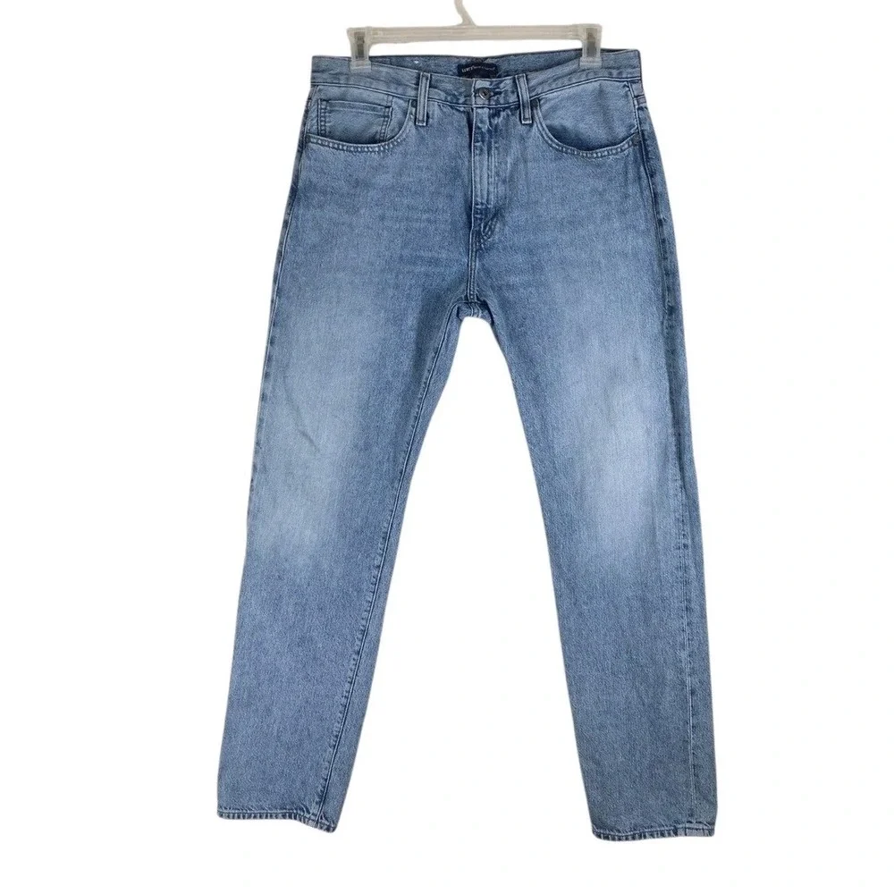 Levis Made & Crafted 502 Taper Jeans Mens 36x34 Blue Selvedge LMC Organic Cotton
